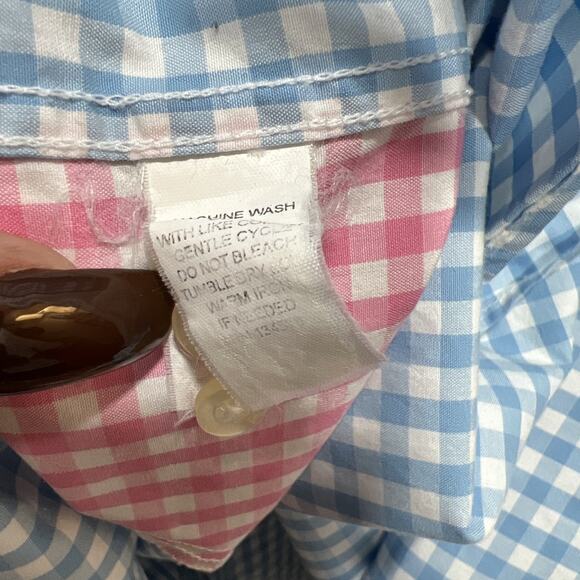 Vineyard Vines Carleton Gingham Party Slim Fit Tucker Button Down Shirt Size M - Picture 10 of 12